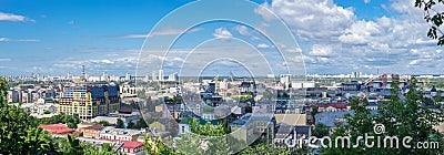 European city panorama. Kiev cityscape Editorial Stock Photo