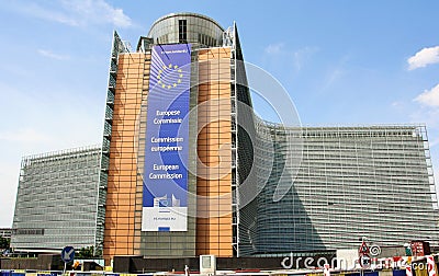 European Commission main building Editorial Stock Photo