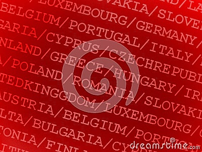 European Countries Background Stock Photo