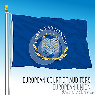 European Court of Auditors flag, European Union Vector Illustration