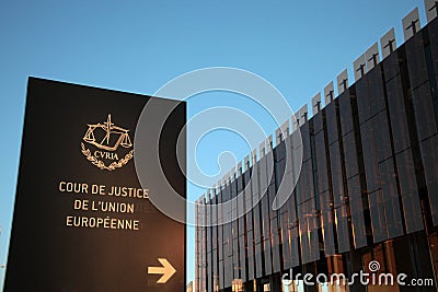 European Court of Justice Editorial Stock Photo