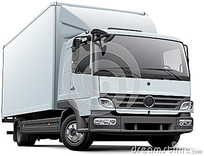 European delivery truck Vector Illustration