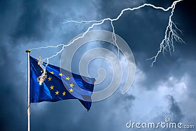 The European economic and political crisis Stock Photo
