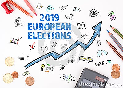 2019 European elections concept Stock Photo