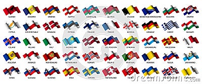 European flags Vector Illustration