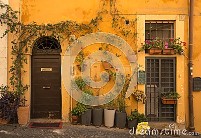 European front door Editorial Stock Photo