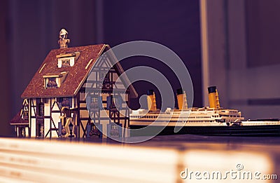 European generic house cafe decorative model Stock Photo