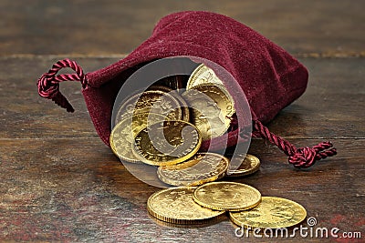 European gold coins Stock Photo