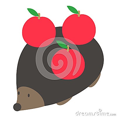 European hedgehog icon, isometric style Vector Illustration