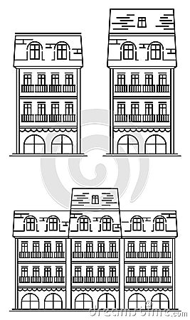 European_house Vector Illustration