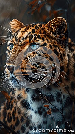 a European Ice Age leopard in a cinematic setting. Stock Photo