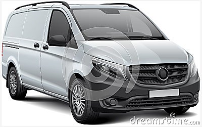 European light commercial van Vector Illustration