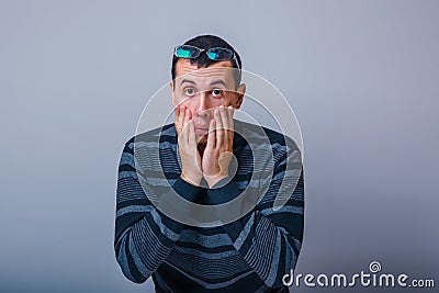 European-looking male of about thirty brunet Stock Photo