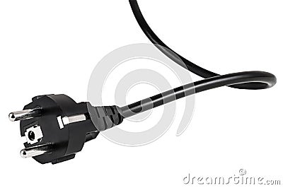 European power cord Stock Photo