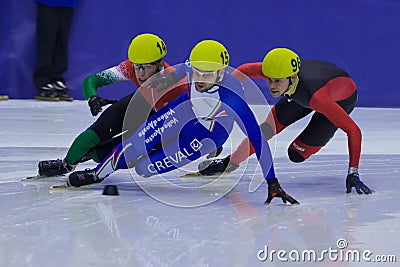 European Short Track Speed Skating championship Editorial Stock Photo