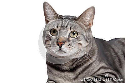 European Shorthair Cat On Isolated Transparent Background, Png. Generative AI Stock Photo