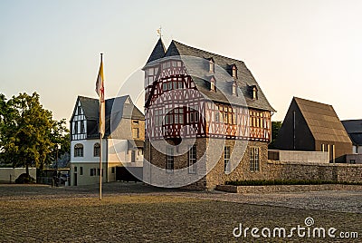 European Stone And Wood Construction Stock Photo