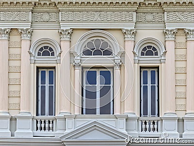 European style Arch Window Stock Photo