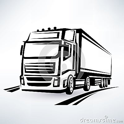 European truck Vector Illustration