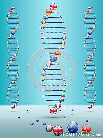 European union DNA Vector Illustration