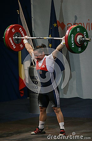 European Weightlifting Championship, Bucharest, Romania, 2009 Editorial Stock Photo