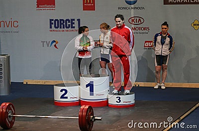 European Weightlifting Championship, Bucharest, Romania, 2009 Editorial Stock Photo