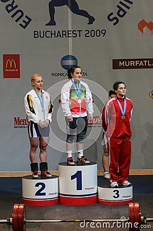 European Weightlifting Championship, Bucharest, Romania, 2009 Editorial Stock Photo