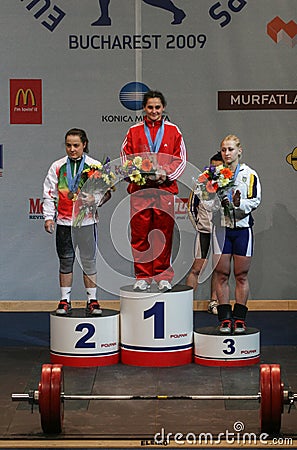 European Weightlifting Championship, Bucharest, Romania, 2009 Editorial Stock Photo