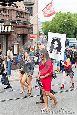 Europride parade in Oslo diversity conchita Editorial Stock Photo