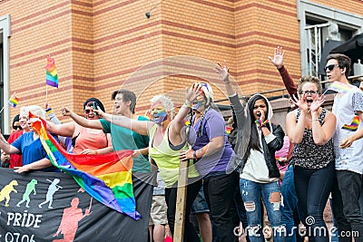 Europride parade in Oslo ladies Editorial Stock Photo