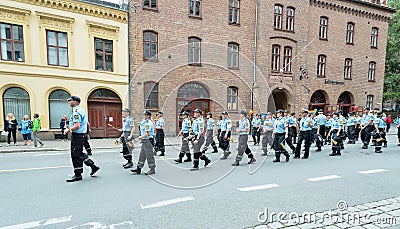 Europride parade in Oslo police Editorial Stock Photo