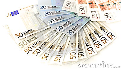 Euros banknotes Editorial Stock Photo