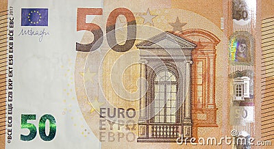 50 euros Editorial Stock Photo