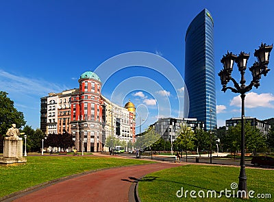 Euskadi square. Bilbao Editorial Stock Photo