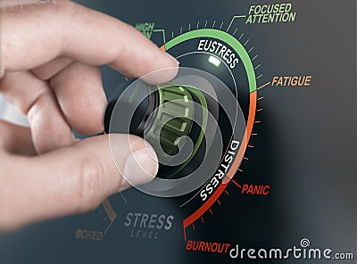 Eustress Positive Stress Level, Employee Management Stock Photo