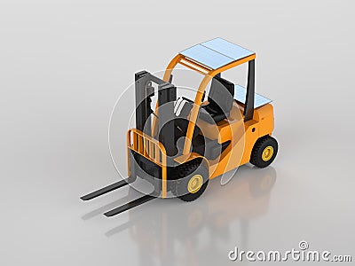 Ev forklift truck with energy from solar panel Stock Photo