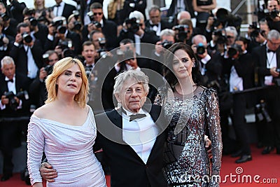 Eva Green, Roman Polanski and Emmanuelle Seigner Editorial Stock Photo