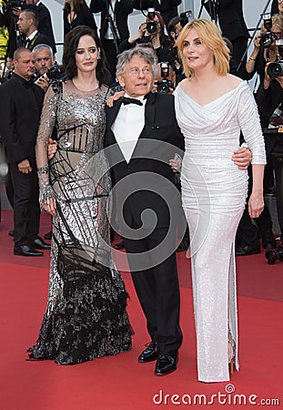 Eva Green, Roman Polanski & Emmanuelle Seigner Editorial Stock Photo