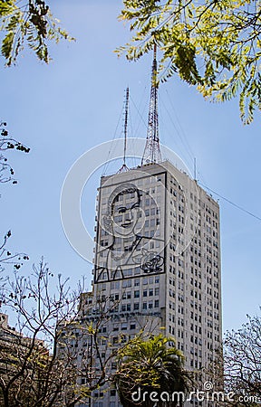 Buenos Aires, Argentina - October 8, 2016: Eva Peron, or Evita, image Editorial Stock Photo