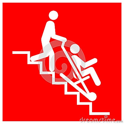 Evacuation Chair Symbol Sign, Vector Illustration, Isolate On White Background Label. EPS10 Vector Illustration