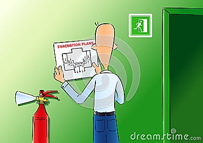 Evacuation plans Vector Illustration