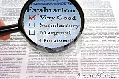 Evaluation Stock Photo