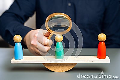 Evaluation of the mediator. Studying the practice of resolving court cases Stock Photo