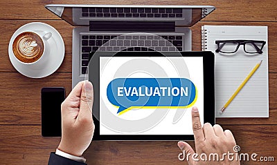 EVALUATION Stock Photo