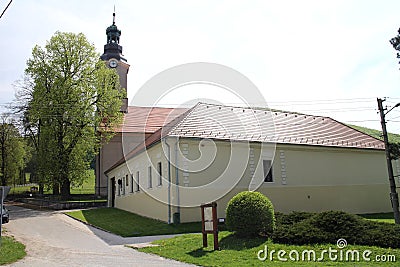Evangelic church and Museum of Stefanik in Kosariska, Slovakia Editorial Stock Photo