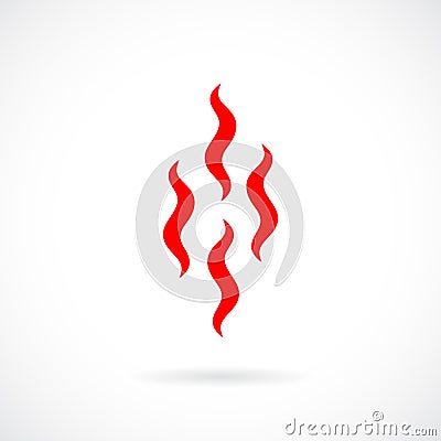 Evaporation smoke vector icon Vector Illustration