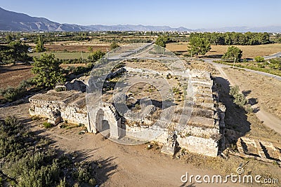 Evdirhan, selcuklu era camel caravans accommodation place. Termessos antique city, region of the very close. Stock Photo