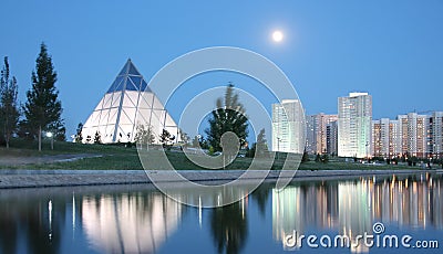 Evening in Astana Kazakhstan Stock Photo