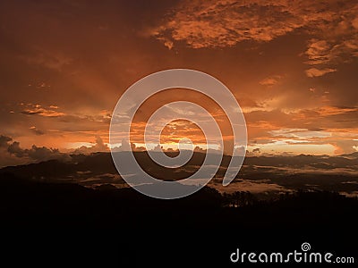 Evening Beautiful Sky in Ella Stock Photo