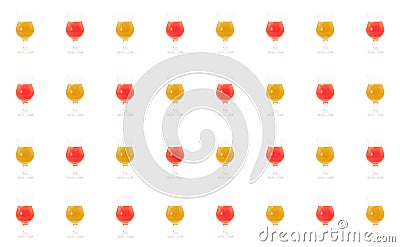 Evening celebratory drink set orange red cocktail alcoholic lemonade citrus indefinite bright background base Stock Photo